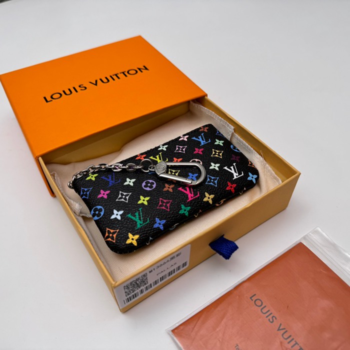 LOUIS VUITTON M13664 ポシェット クレ 村上隆コラボ ブラックマルチ サイズ:12x7x1.5cm