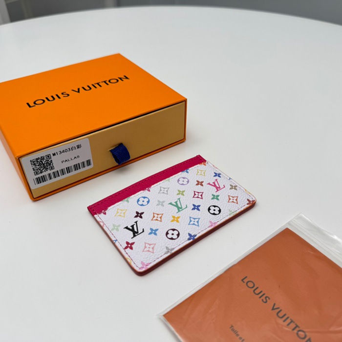 LOUIS VUITTON M13403 カードケース 村上隆コラボ ホワイトマルチ サイズ:11x7x0.5cm