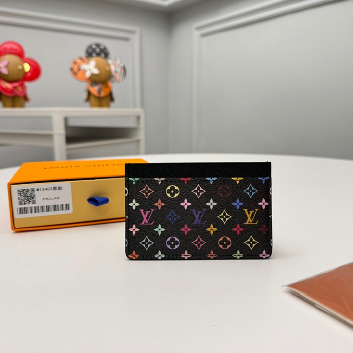 LOUIS VUITTON M13403 カードケース 村上隆コラボ ブラックマルチ サイズ:11x7x0.5cm