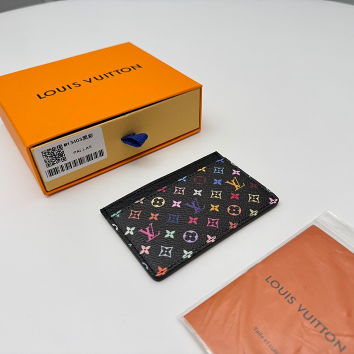 LOUIS VUITTON M13403 カードケース 村上隆コラボ ブラックマルチ サイズ:11x7x0.5cm