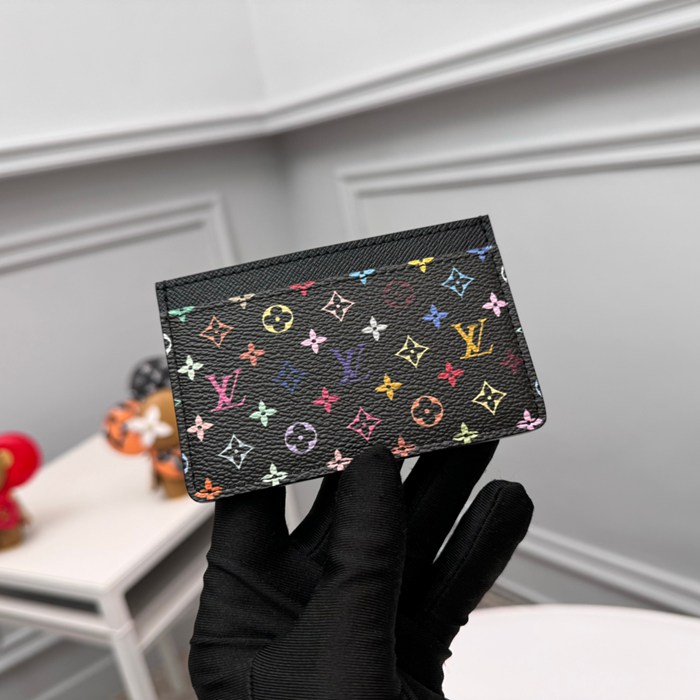 LOUIS VUITTON M13403 カードケース 村上隆コラボ ブラックマルチ サイズ:11x7x0.5cm