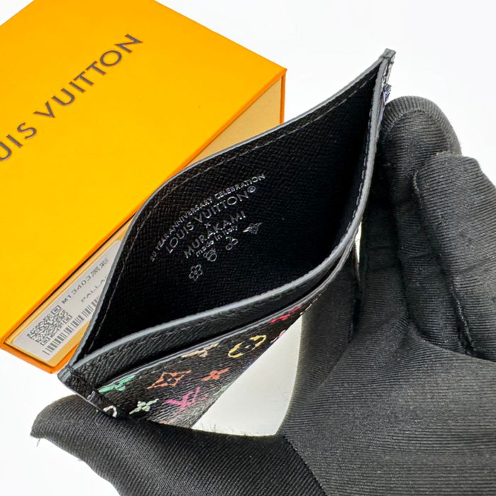 LOUIS VUITTON M13403 カードケース 村上隆コラボ ブラックマルチ サイズ:11x7x0.5cm