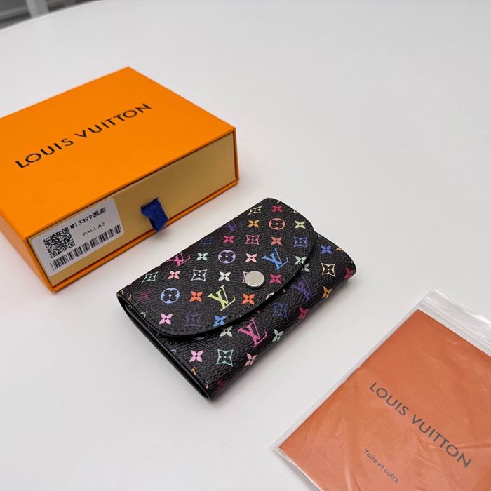LOUIS VUITTON M13399 ロザリーゼロ財布 村上隆コラボ ブラックマルチ サイズ:11x8x2.5cm