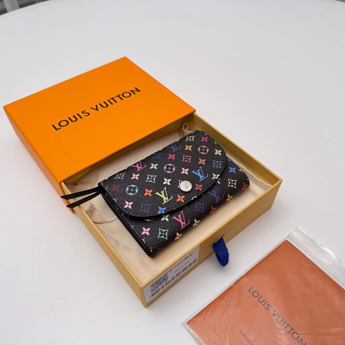 LOUIS VUITTON M13399 ロザリーゼロ財布 村上隆コラボ ブラックマルチ サイズ:11x8x2.5cm