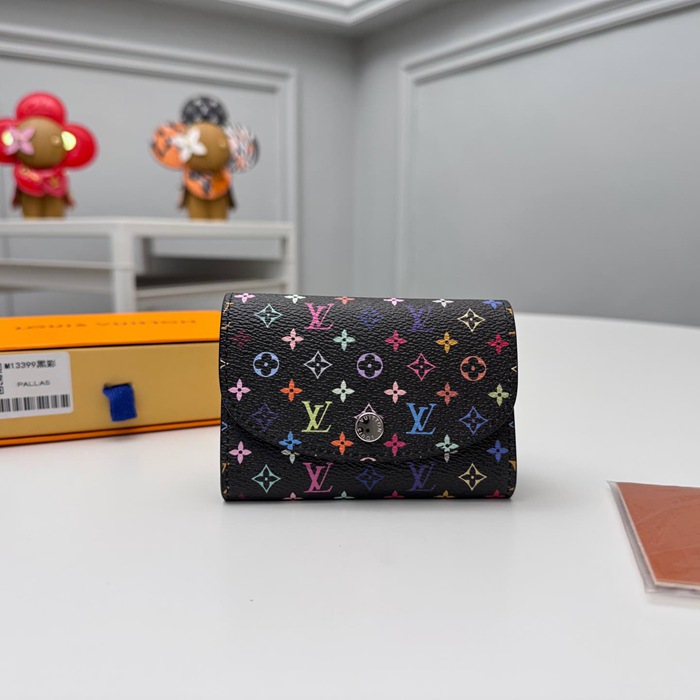 LOUIS VUITTON M13399 ロザリーゼロ財布 村上隆コラボ ブラックマルチ サイズ:11x8x2.5cm