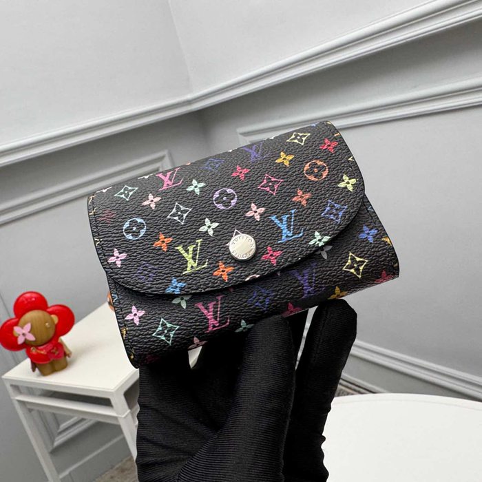 LOUIS VUITTON M13399 ロザリーゼロ財布 村上隆コラボ ブラックマルチ サイズ:11x8x2.5cm