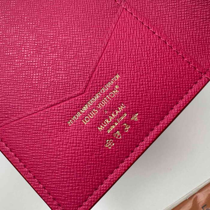 LOUIS VUITTON M14178 パスポートケース 村上隆コラボ ホワイトマルチ サイズ:10x14x2.5cm