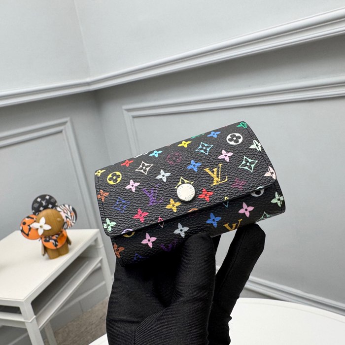 LOUIS VUITTON M14092 キーケース 村上隆コラボ ブラックマルチ サイズ:12x7cm