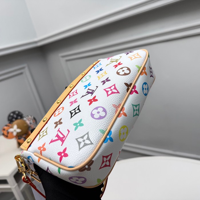LOUIS VUITTON M13404 ポシェット アクセサリー 村上隆コラボ ホワイトマルチ サイズ:22x13cm
