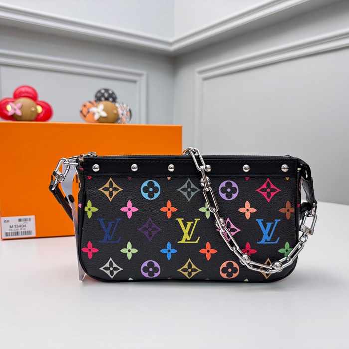 LOUIS VUITTON M13404 ポシェット アクセサリー 村上隆コラボ ブラックマルチ サイズ:22x13cm