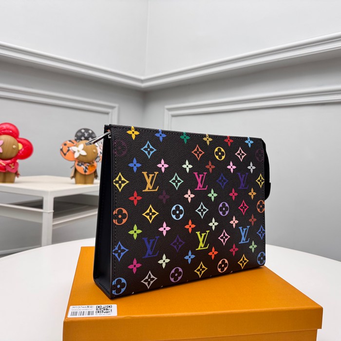 LOUIS VUITTON M13746 コスメボックス 村上隆コラボ ブラックマルチ サイズ:25x20x5.5cm