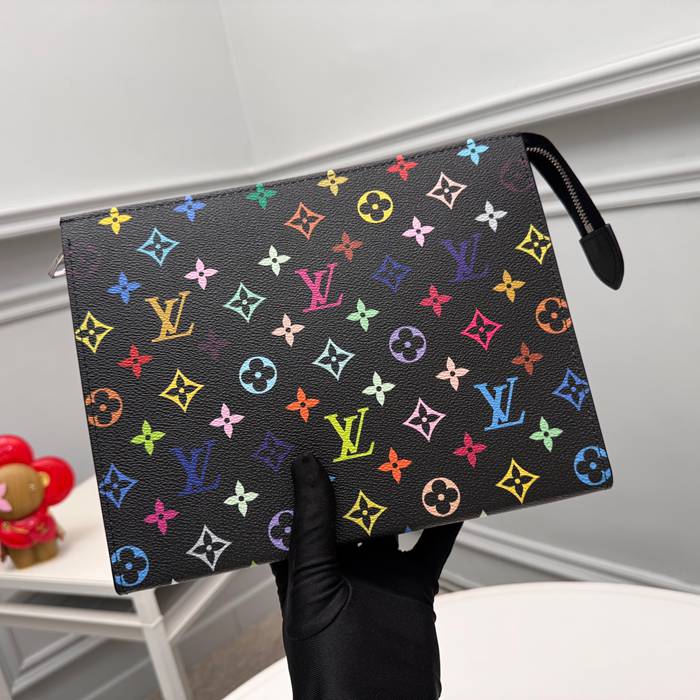 LOUIS VUITTON M13746 コスメボックス 村上隆コラボ ブラックマルチ サイズ:25x20x5.5cm