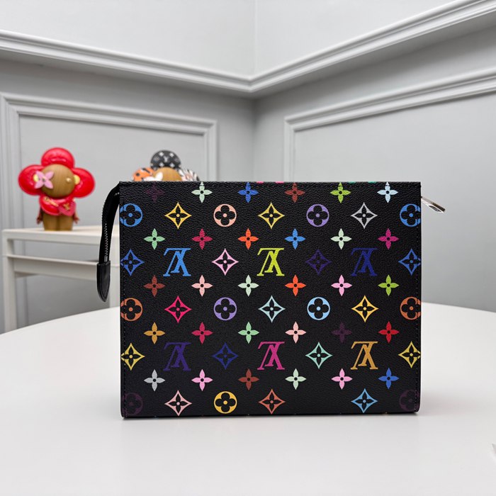LOUIS VUITTON M13746 コスメボックス 村上隆コラボ ブラックマルチ サイズ:25x20x5.5cm