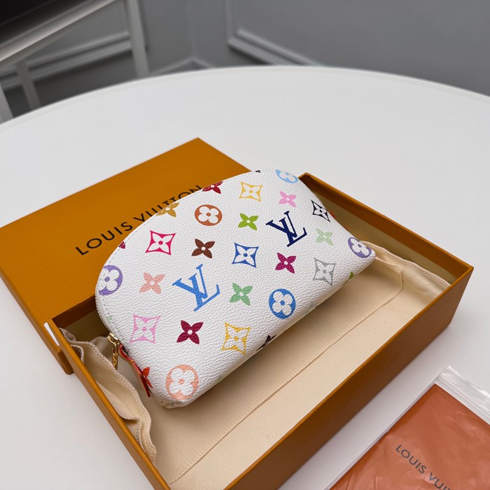 LOUIS VUITTON M13744 コスメポーチ 村上隆コラボ ホワイトマルチ サイズ:19x12cm