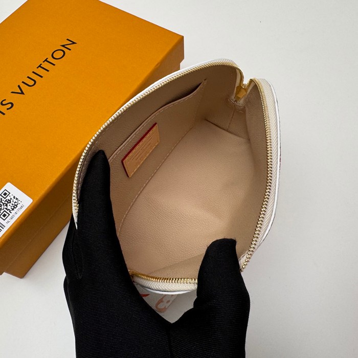 LOUIS VUITTON M13744 コスメポーチ 村上隆コラボ ホワイトマルチ サイズ:19x12cm