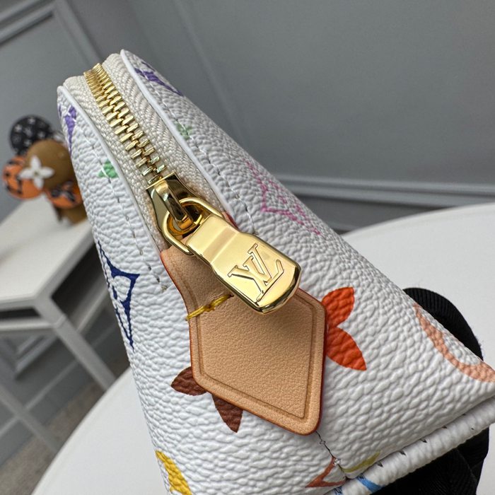 LOUIS VUITTON M13744 コスメポーチ 村上隆コラボ ホワイトマルチ サイズ:19x12cm