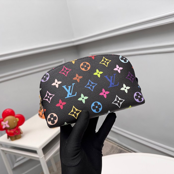 LOUIS VUITTON M13744 コスメポーチ 村上隆コラボ ブラックマルチ サイズ:19x12cm