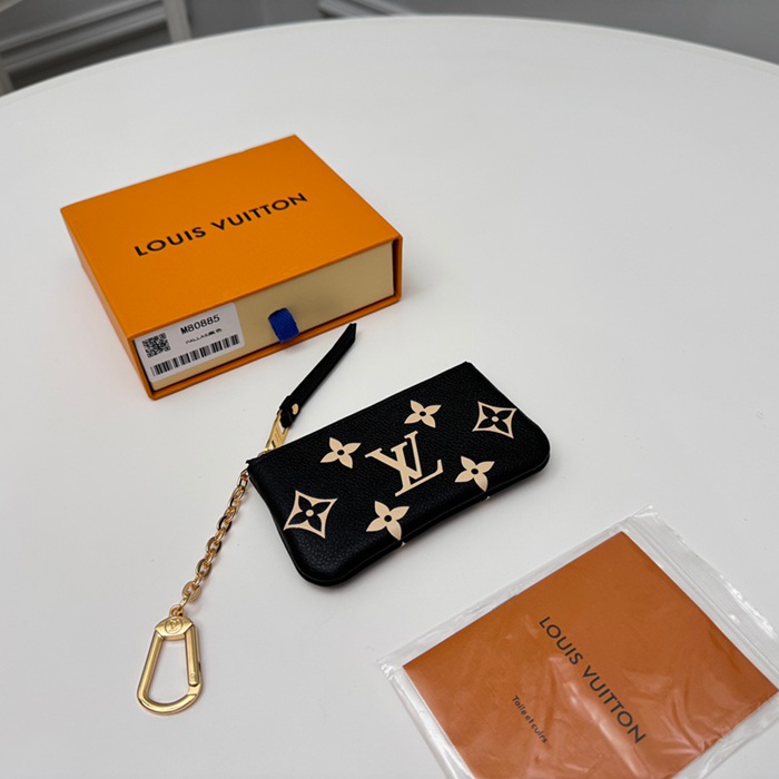 LOUIS VUITTON M80885 キーゼロ財布 モノグラムアンプラント ブラック サイズ:12x7x1.5cm