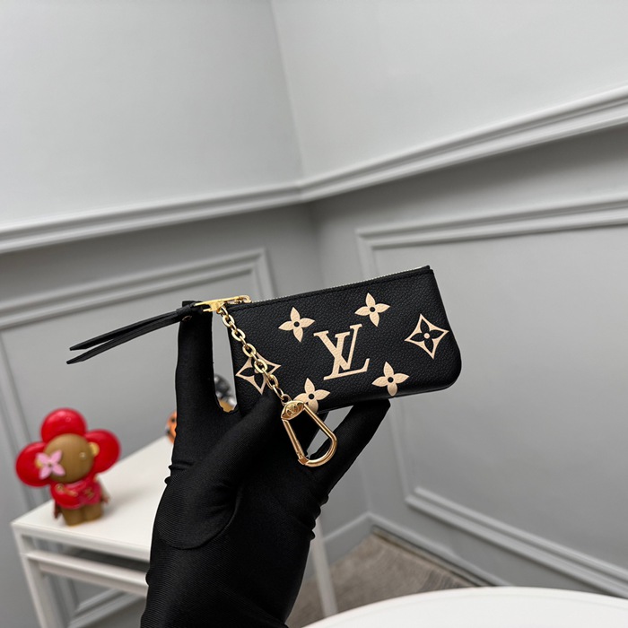 LOUIS VUITTON M80885 キーゼロ財布 モノグラムアンプラント ブラック サイズ:12x7x1.5cm