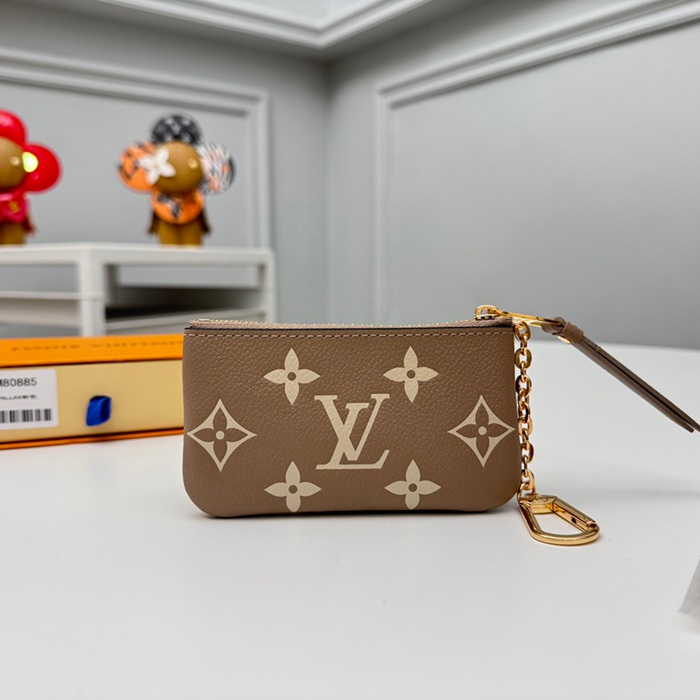 LOUIS VUITTON M80885 キーゼロ財布 モノグラムアンプラント ベージュ サイズ:12x7x1.5cm