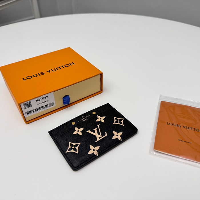 LOUIS VUITTON M81022 名刺ケース モノグラムアンプラント ブラック サイズ:11x7.5x0.4cm
