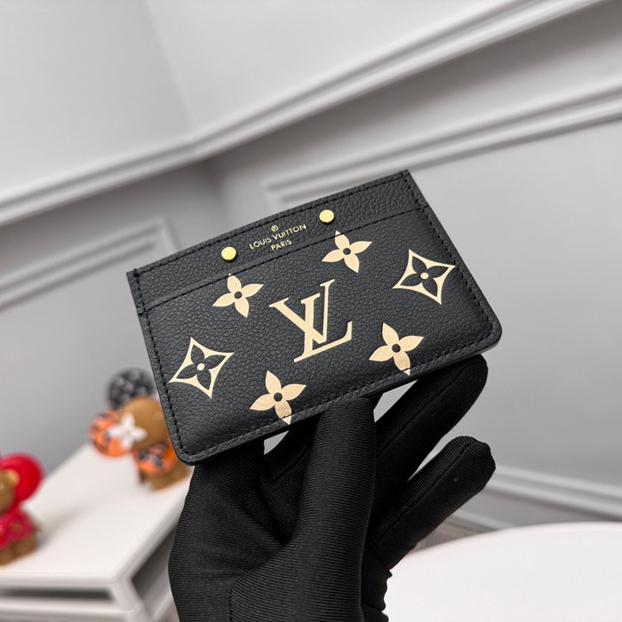 LOUIS VUITTON M81022 名刺ケース モノグラムアンプラント ブラック サイズ:11x7.5x0.4cm