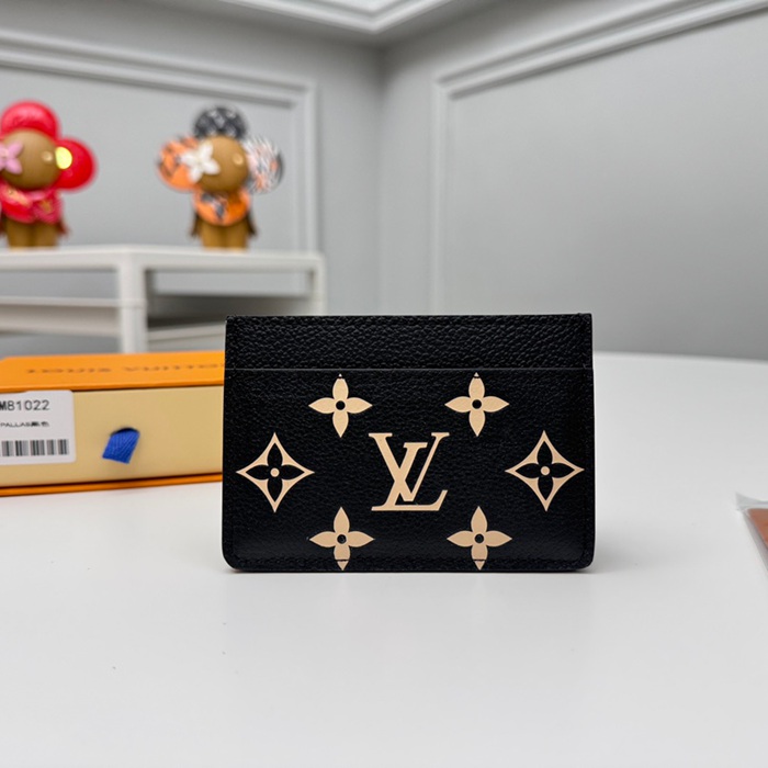 LOUIS VUITTON M81022 名刺ケース モノグラムアンプラント ブラック サイズ:11x7.5x0.4cm