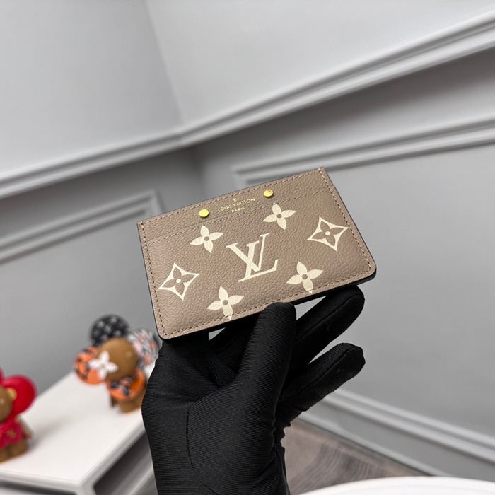 LOUIS VUITTON M81022 名刺ケース モノグラムアンプラント ベージュ サイズ:11x7.5x0.4cm