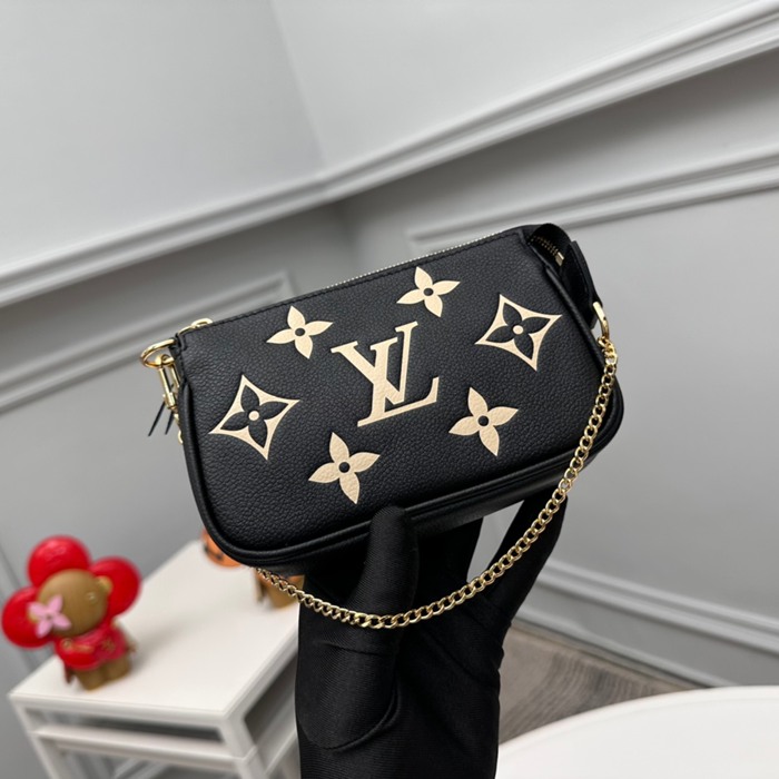 LOUIS VUITTON M80732 ミニポシェット アクセサリー モノグラムアンプラント ブラック サイズ:15.5x10.5cm