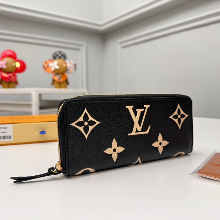 LOUIS VUITTON M82338 クレマンス長財布 モノグラムアンプラント ブラック サイズ:20x9cm
