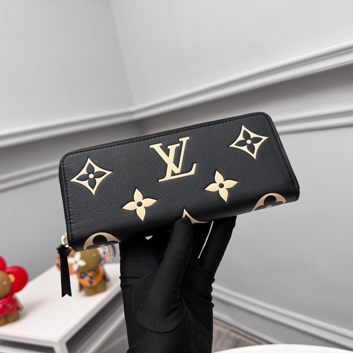 LOUIS VUITTON M82338 クレマンス長財布 モノグラムアンプラント ブラック サイズ:20x9cm