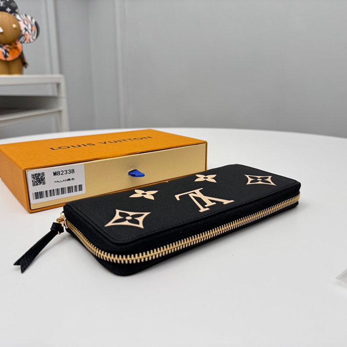 LOUIS VUITTON M82338 クレマンス長財布 モノグラムアンプラント ブラック サイズ:20x9cm