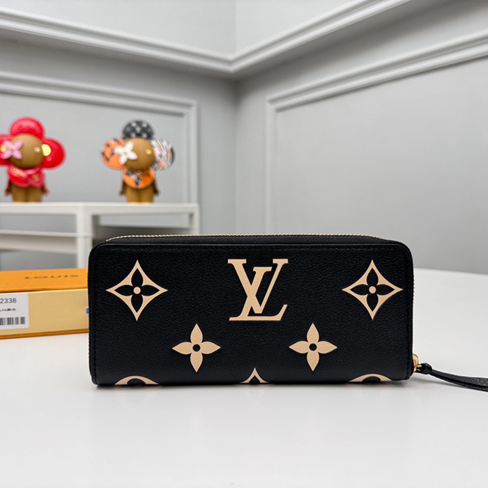 LOUIS VUITTON M82338 クレマンス長財布 モノグラムアンプラント ブラック サイズ:20x9cm