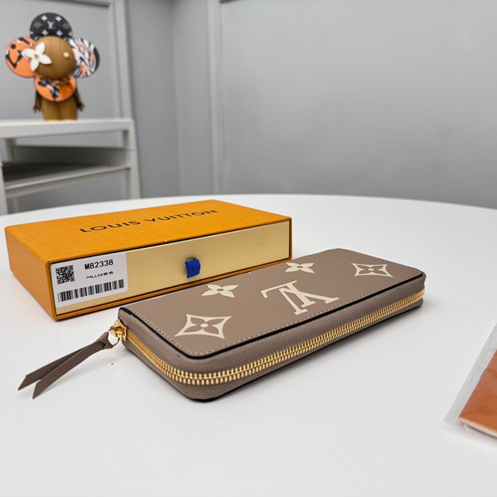 LOUIS VUITTON M82338 クレマンス長財布 モノグラムアンプラント ベージュ サイズ:20x9cm