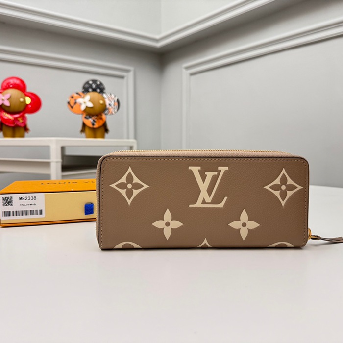 LOUIS VUITTON M82338 クレマンス長財布 モノグラムアンプラント ベージュ サイズ:20x9cm