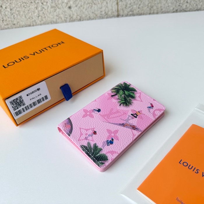 LOUIS VUITTON M26800 ポケットオーガナイザー モノグラム スケボー ピンク サイズ:5x11.1cm