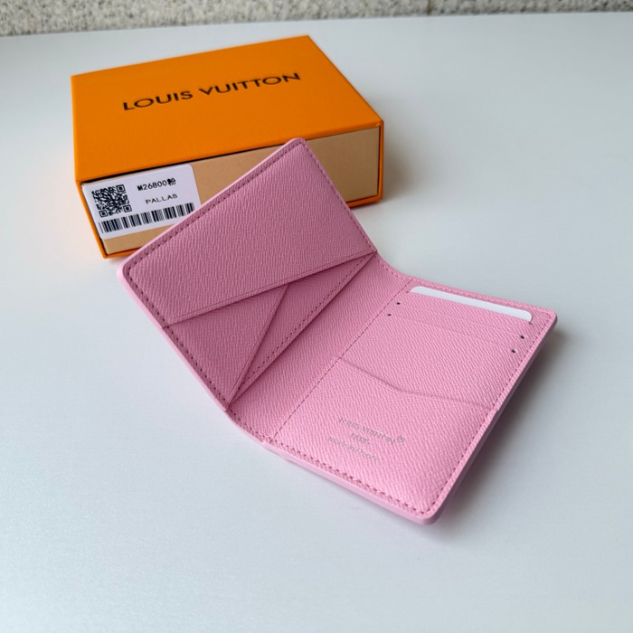 LOUIS VUITTON M26800 ポケットオーガナイザー モノグラム スケボー ピンク サイズ:5x11.1cm