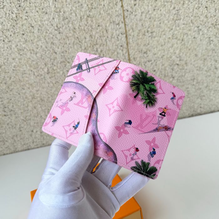 LOUIS VUITTON M26800 ポケットオーガナイザー モノグラム スケボー ピンク サイズ:5x11.1cm