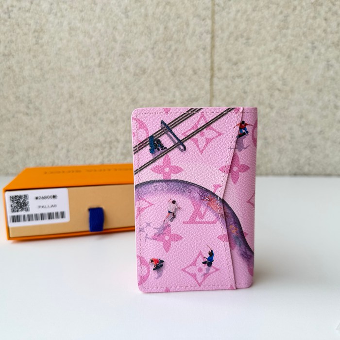 LOUIS VUITTON M26800 ポケットオーガナイザー モノグラム スケボー ピンク サイズ:5x11.1cm