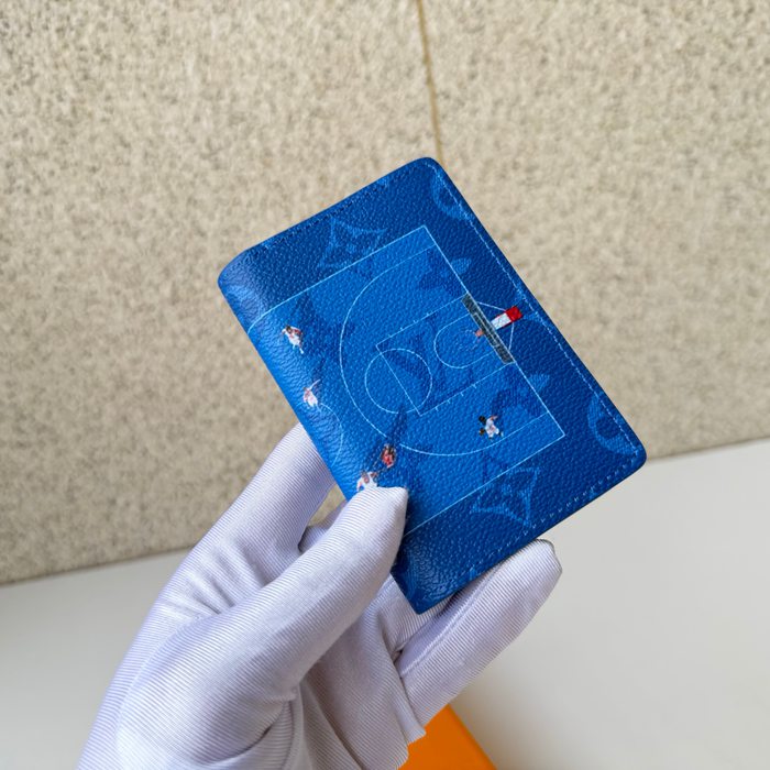 LOUIS VUITTON M26798 ポケットオーガナイザー モノグラム バスケ選手 ブルー サイズ:5x11.1cm