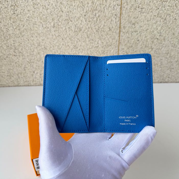 LOUIS VUITTON M26798 ポケットオーガナイザー モノグラム バスケ選手 ブルー サイズ:5x11.1cm