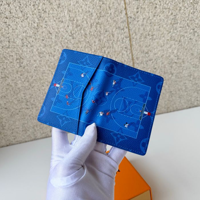 LOUIS VUITTON M26798 ポケットオーガナイザー モノグラム バスケ選手 ブルー サイズ:5x11.1cm