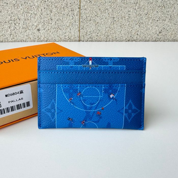 LOUIS VUITTON M26804 カードケース モノグラム スポーツシーン ブルー サイズ:11x7x1.5cm