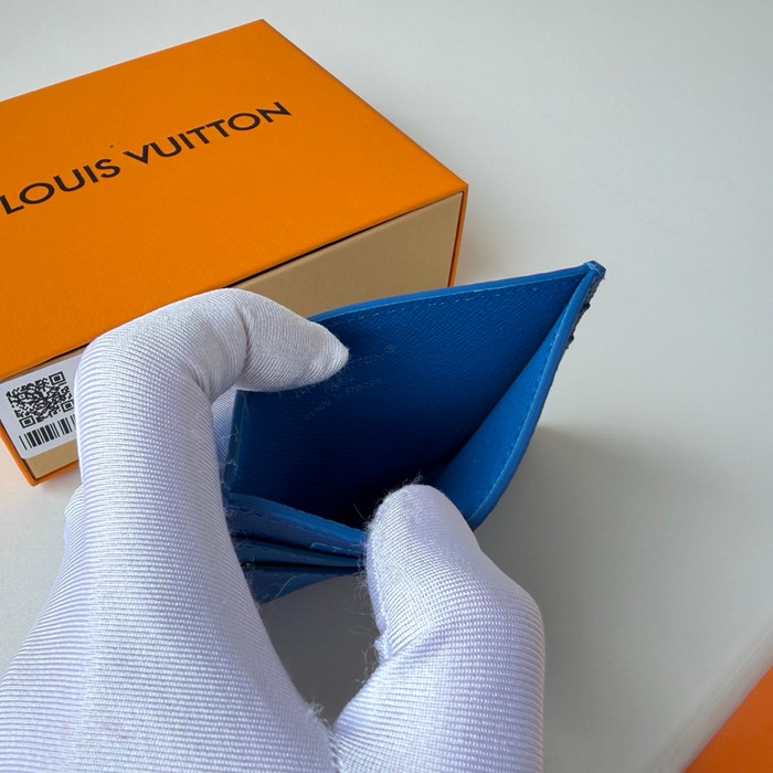 LOUIS VUITTON M26804 カードケース モノグラム スポーツシーン ブルー サイズ:11x7x1.5cm