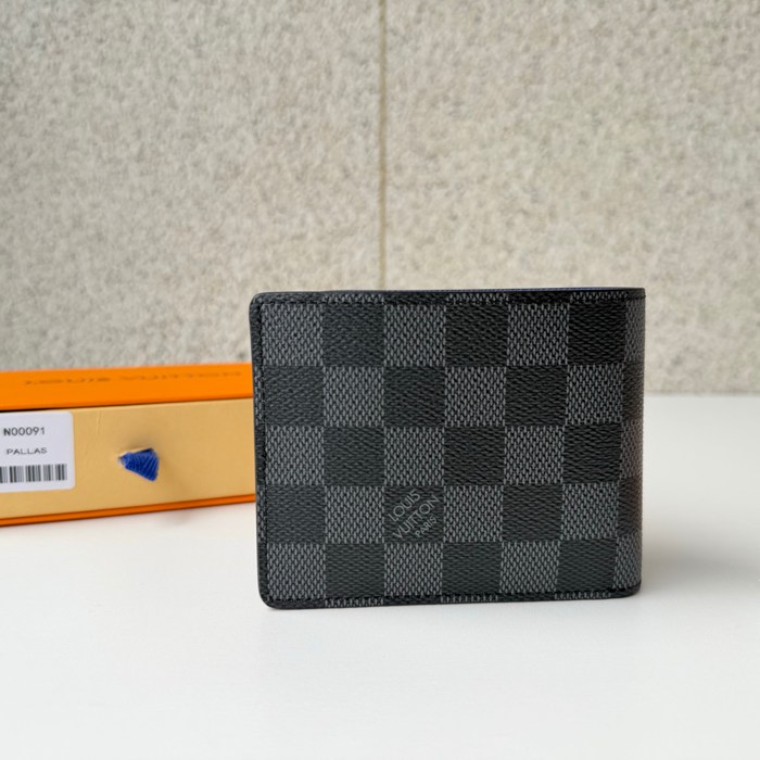 LOUIS VUITTON N00091 短財布 ダミエグラファイト サイズ:11.5x9cm