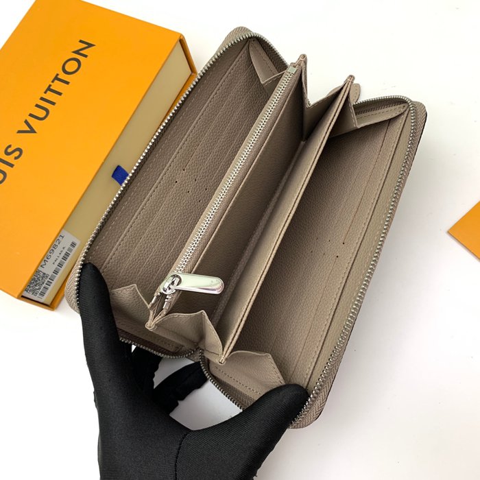 LOUIS VUITTON M69821 ジッピー長財布 マヒナ グレー サイズ:19.5x10.5x2.5cm