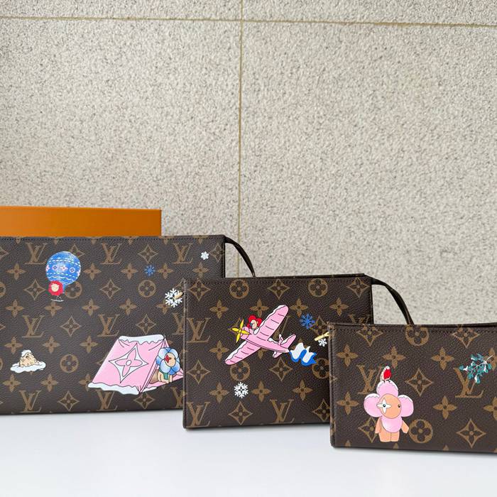 LOUIS VUITTON M15357 コスメポーチ3点セット ヴィヴィエンヌ サイズ:25x20x5.5cm