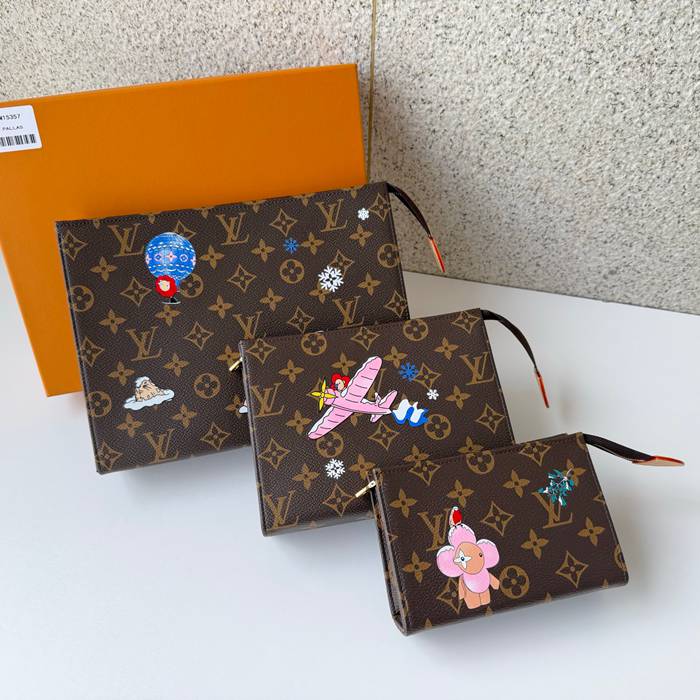 LOUIS VUITTON M15357 コスメポーチ3点セット ヴィヴィエンヌ サイズ:25x20x5.5cm