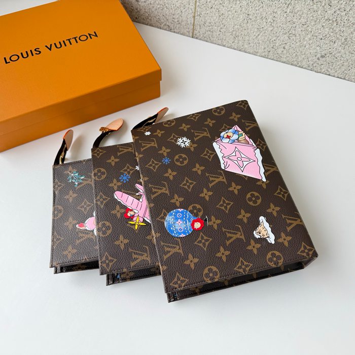 LOUIS VUITTON M15357 コスメポーチ3点セット ヴィヴィエンヌ サイズ:25x20x5.5cm
