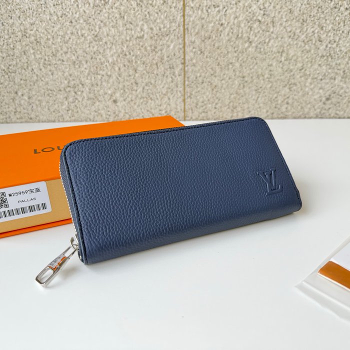 LOUIS VUITTON M25959 ジッピー長財布 ホリゾンタル LVエアログラム ブルー サイズ:21x10x2.5cm